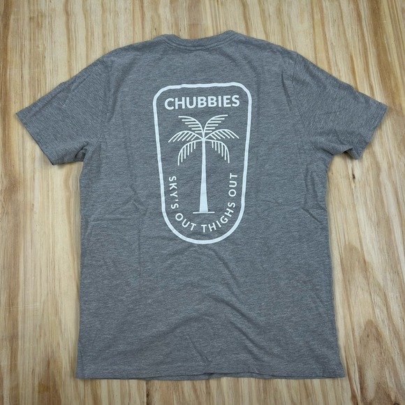 chubbies Other - Chubbies T-shirt Mens‎ Size Large Sky's Out Thighs Out Gray Summer Sun Funny